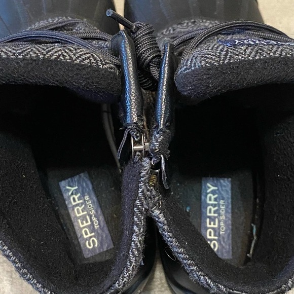 Sperry Women's Syren Gulf Boots size 6.5 duck boots wool blend grey black - Picture 8 of 11